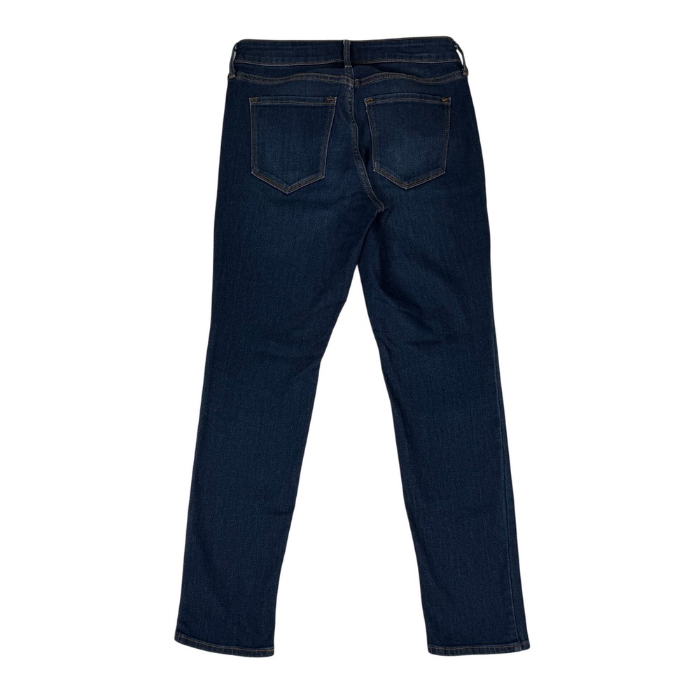 Old Navy Jeans Womens 4 Mid Rise Power Slim‎ Straight Dark Wash Stretch 29x29 - Picture 2 of 9